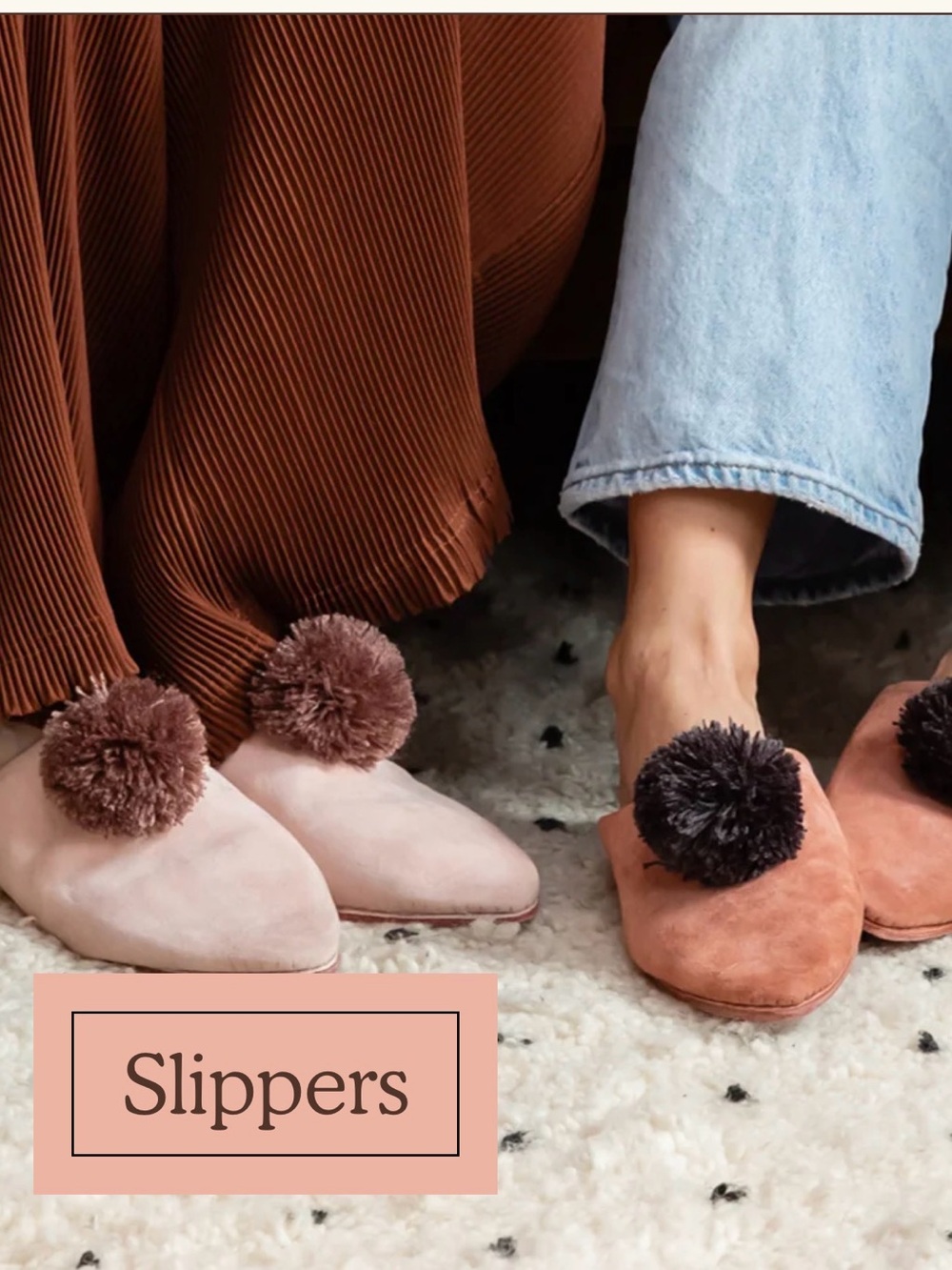Pom’d by Alexandra Gater Moroccan Pom Pom Slippers